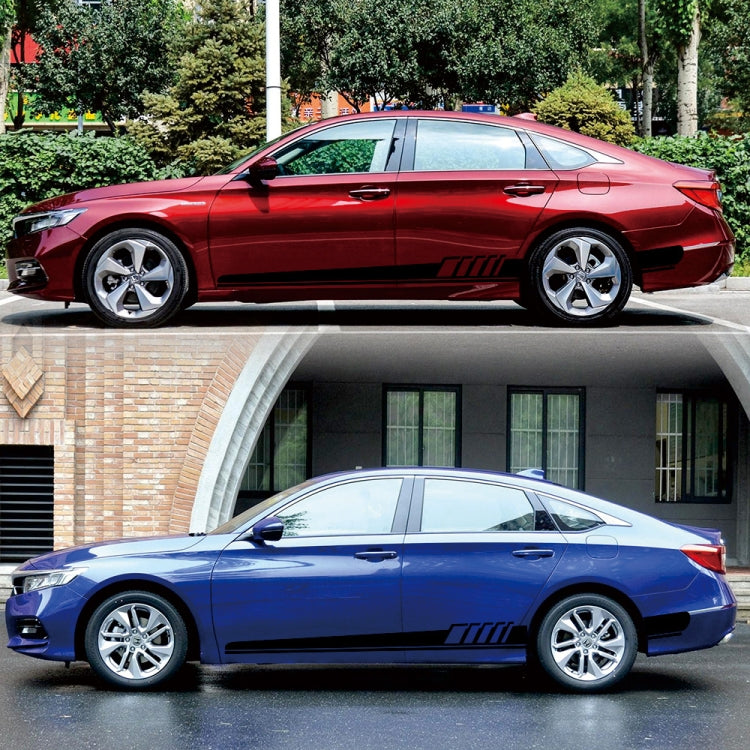 2 PCS/Set D-608 Stripe Pattern Car Modified Decorative Sticker(Black) - free shipping - PMC Jewellery - Order now!