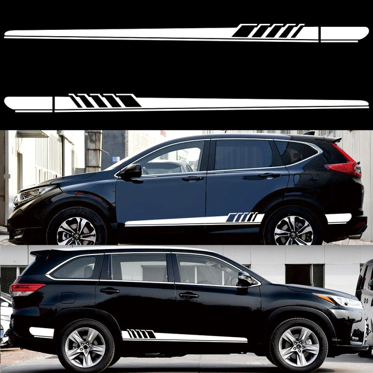 2 PCS/Set D-608 Stripe Pattern Car Modified Decorative Sticker(White) - Decorative Sticker by PMC Jewellery | Online Shopping South Africa | PMC Jewellery | Buy Now Pay Later Mobicred