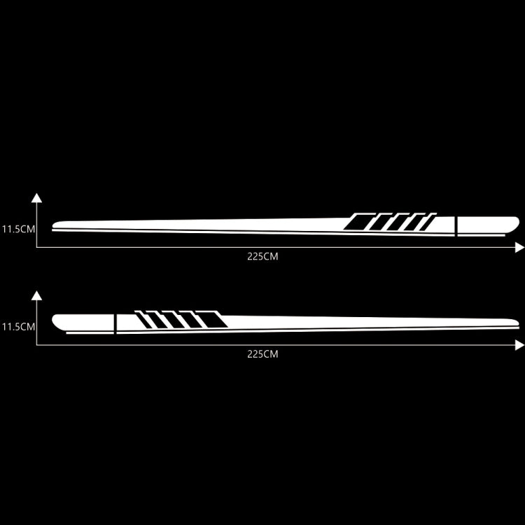 2 PCS/Set D-608 Stripe Pattern Car Modified Decorative Sticker(White) - Decorative Sticker by PMC Jewellery | Online Shopping South Africa | PMC Jewellery | Buy Now Pay Later Mobicred