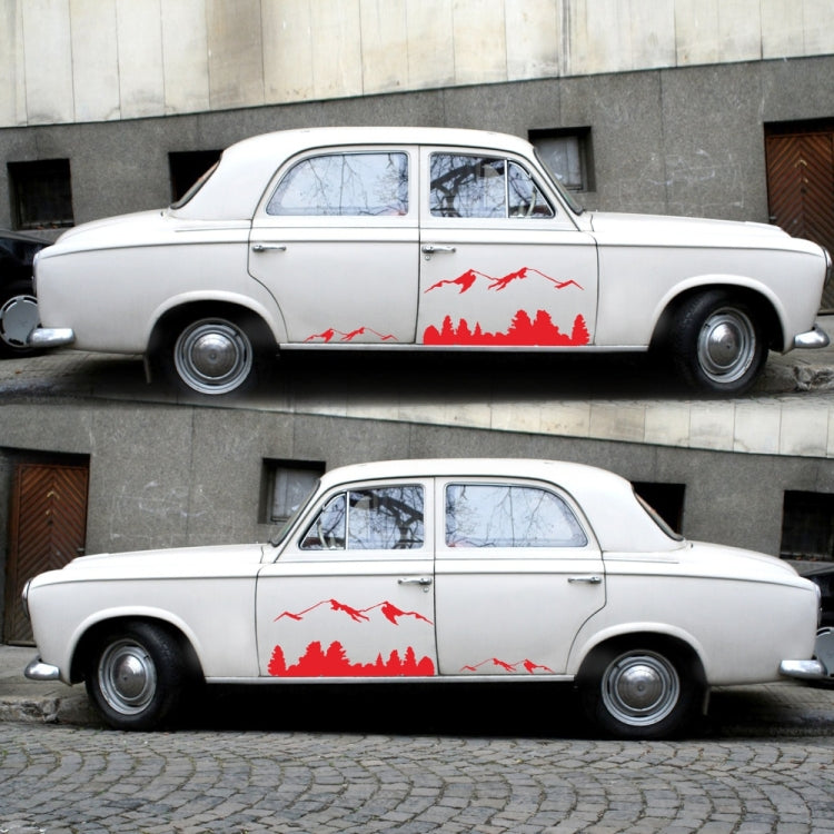 2 PCS/Set D-684 Mountain Totem Pattern Car Modified Decorative Sticker(Red) - free shipping - PMC Jewellery - Order now!