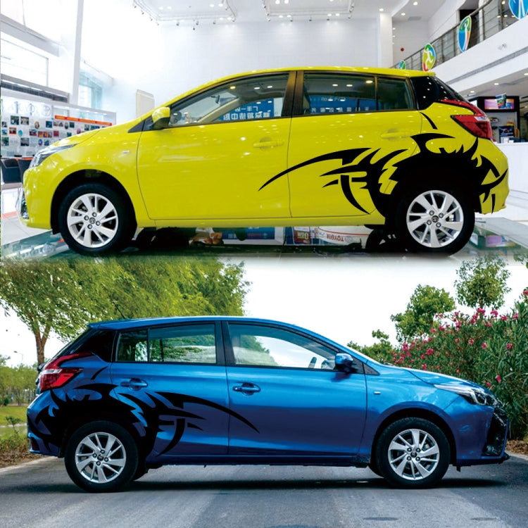 2 PCS/Set D-719 Flame Hot Wheel Pattern Car Modified Decorative Sticker(Black) - Decorative Sticker by PMC TechLife | Online Shopping South Africa | PMC TechLife | Buy Now Pay Later Mobicred