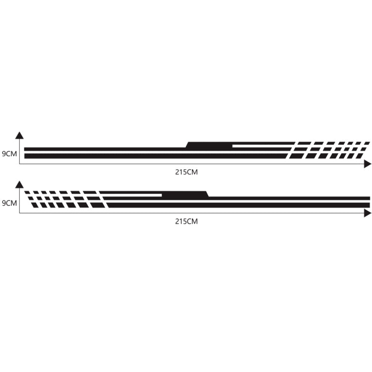 D-730 Stripe Pattern Car Modified Decorative Sticker(Black) - Decorative Sticker by PMC Jewellery | Online Shopping South Africa | PMC Jewellery | Buy Now Pay Later Mobicred