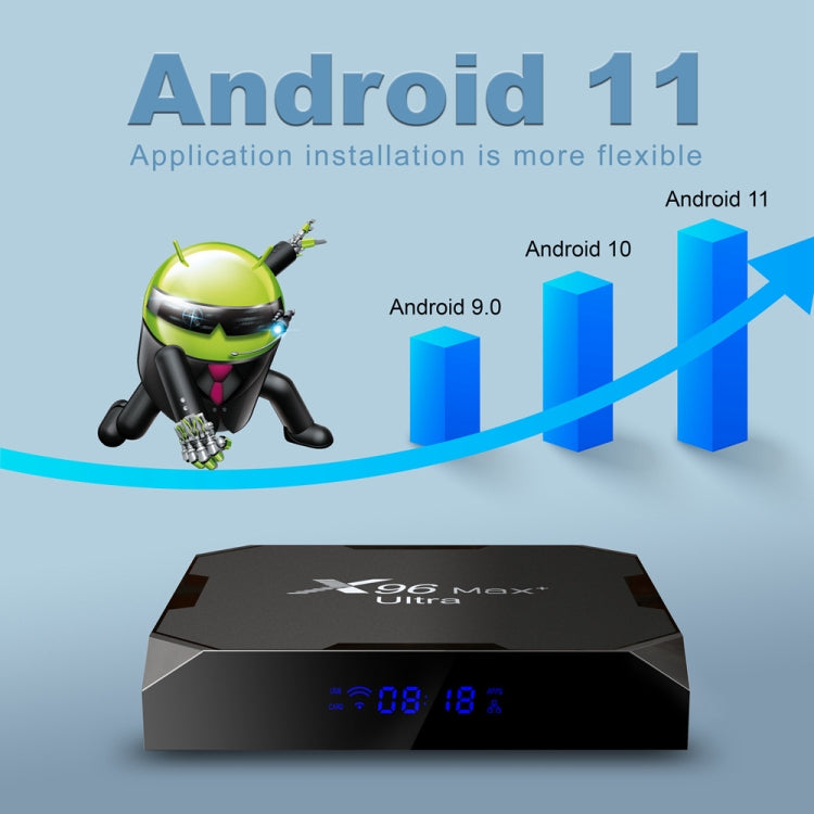 X96 Max+ Ultra 4GB+64GB Amlogic S905X4 8K Smart TV BOX Android 11.0 Media Player, Plug Type:US Plug - Others by PMC TechLife | Online Shopping South Africa | PMC TechLife | Buy Now Pay Later Mobicred