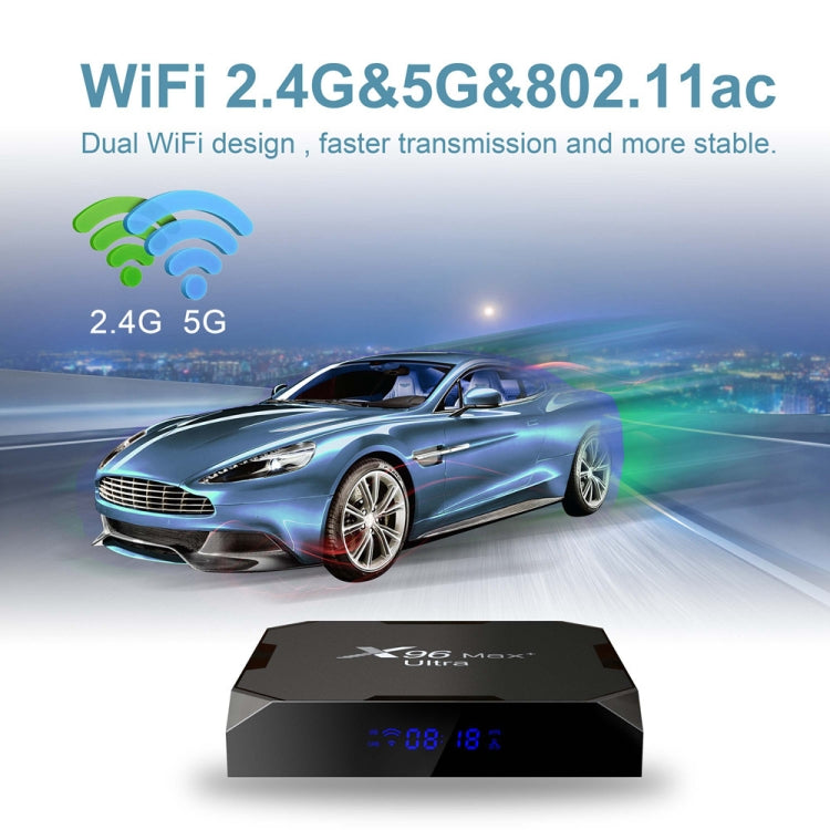 X96 Max+ Ultra 4GB+64GB Amlogic S905X4 8K Smart TV BOX Android 11.0 Media Player, Plug Type:US Plug - Others by PMC TechLife | Online Shopping South Africa | PMC TechLife | Buy Now Pay Later Mobicred
