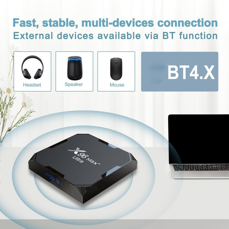 X96 Max+ Ultra 4GB+64GB Amlogic S905X4 8K Smart TV BOX Android 11.0 Media Player, Plug Type:UK Plug - Others by PMC TechLife | Online Shopping South Africa | PMC TechLife | Buy Now Pay Later Mobicred