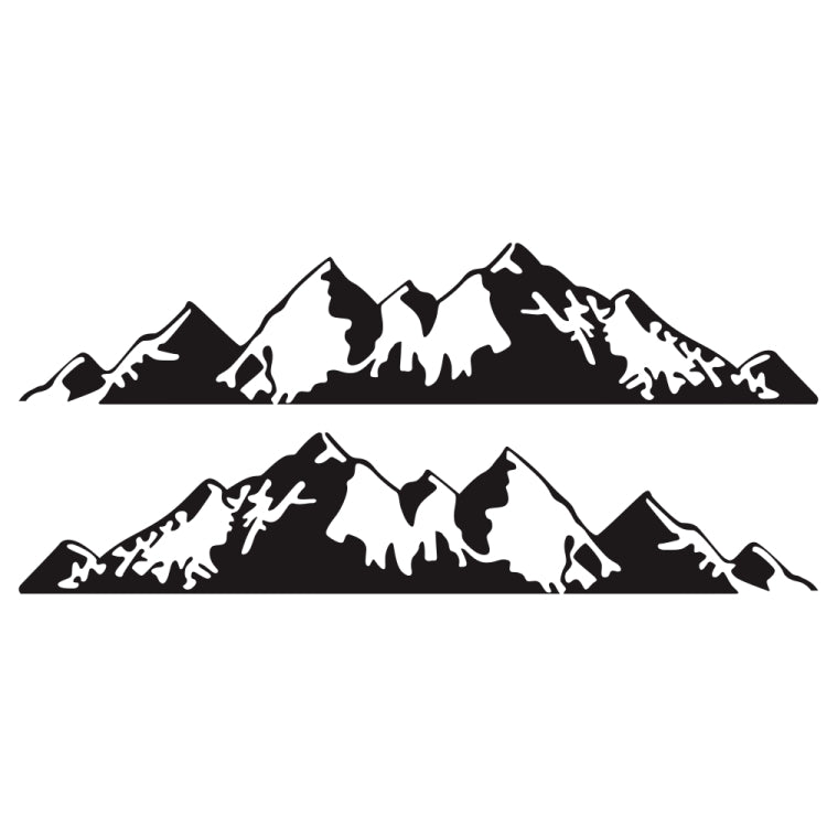 2 PCS/Set D-750 Mountain Pattern Car Modified Decorative Sticker(Black) - Decorative Sticker by PMC TechLife | Online Shopping South Africa | PMC TechLife | Buy Now Pay Later Mobicred
