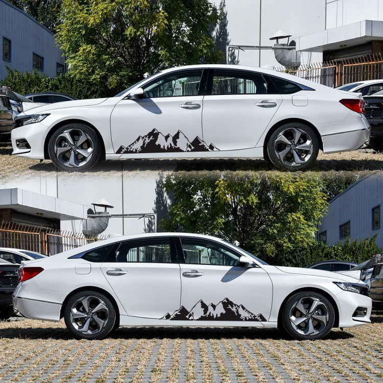 2 PCS/Set D-750 Mountain Pattern Car Modified Decorative Sticker(Black) - Decorative Sticker by PMC TechLife | Online Shopping South Africa | PMC TechLife | Buy Now Pay Later Mobicred