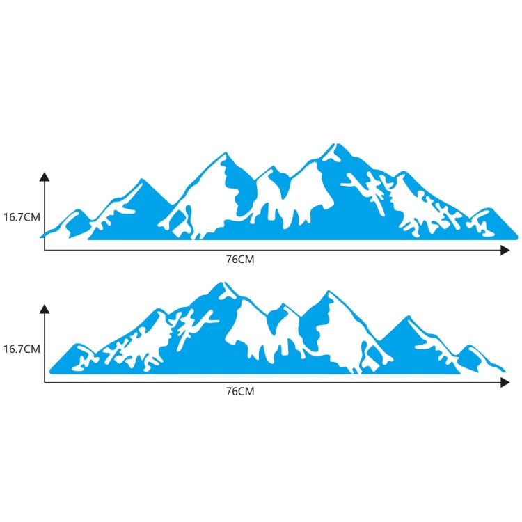 2 PCS/Set D-750 Mountain Pattern Car Modified Decorative Sticker(Blue) - Decorative Sticker by PMC TechLife | Online Shopping South Africa | PMC TechLife | Buy Now Pay Later Mobicred