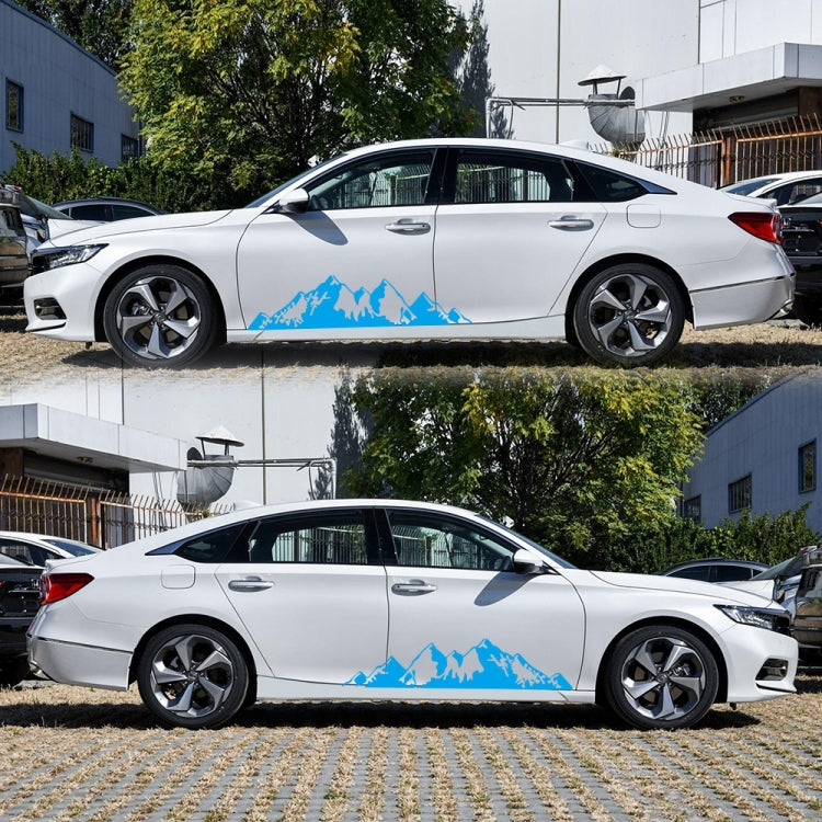 2 PCS/Set D-750 Mountain Pattern Car Modified Decorative Sticker(Blue) - Decorative Sticker by PMC TechLife | Online Shopping South Africa | PMC TechLife | Buy Now Pay Later Mobicred