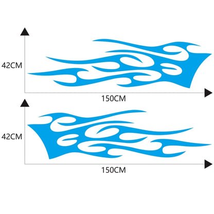 2 PCS/Set D-751 Flame Pattern Car Modified Decorative Sticker(Blue) - Decorative Sticker by PMC Jewellery | Online Shopping South Africa | PMC Jewellery | Buy Now Pay Later Mobicred