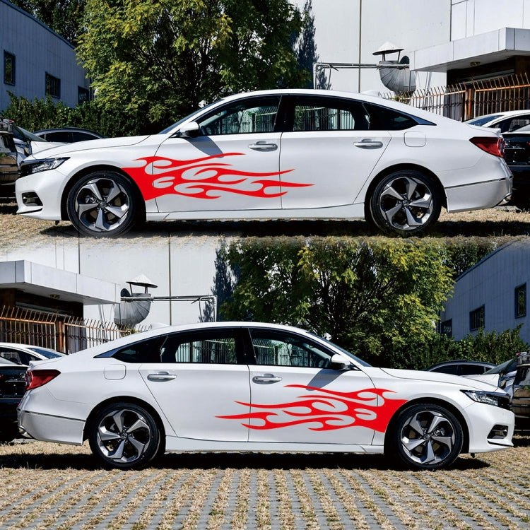 2 PCS/Set D-751 Flame Pattern Car Modified Decorative Sticker(Red) - Decorative Sticker by PMC TechLife | Online Shopping South Africa | PMC TechLife | Buy Now Pay Later Mobicred
