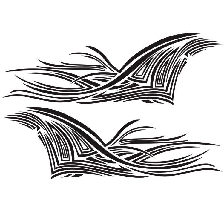 2 PCS/Set D-752 Lines Pattern Car Modified Decorative Sticker(Black) - Decorative Sticker by PMC TechLife | Online Shopping South Africa | PMC TechLife | Buy Now Pay Later Mobicred