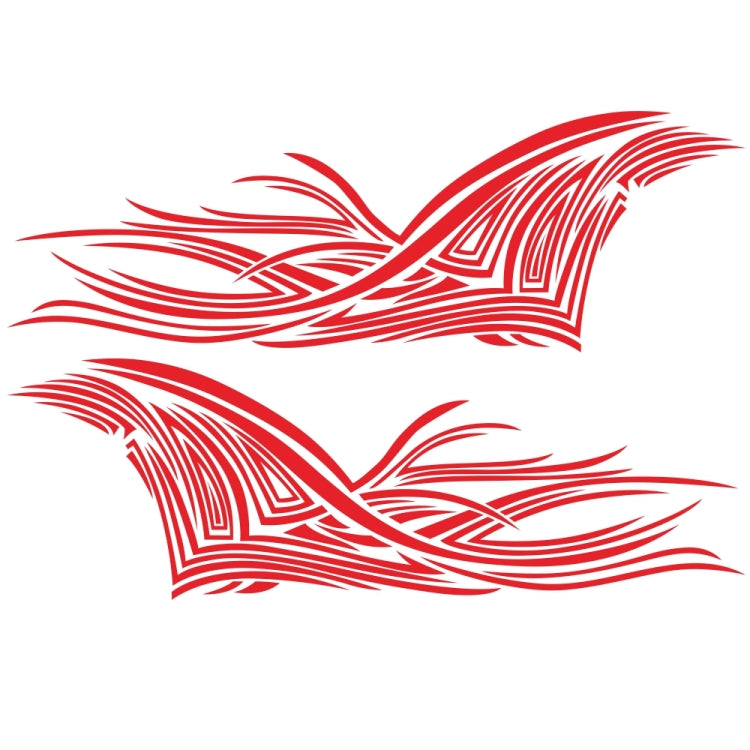 2 PCS/Set D-752 Lines Pattern Car Modified Decorative Sticker(Red) - Decorative Sticker by PMC TechLife | Online Shopping South Africa | PMC TechLife | Buy Now Pay Later Mobicred