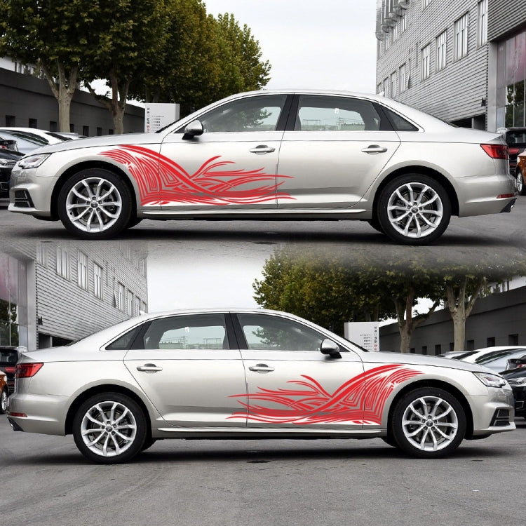 2 PCS/Set D-752 Lines Pattern Car Modified Decorative Sticker(Red) - Decorative Sticker by PMC TechLife | Online Shopping South Africa | PMC TechLife | Buy Now Pay Later Mobicred