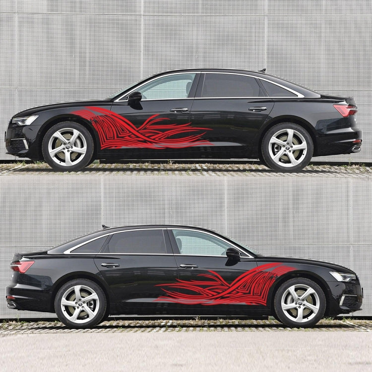 2 PCS/Set D-752 Lines Pattern Car Modified Decorative Sticker(Red) - Decorative Sticker by PMC TechLife | Online Shopping South Africa | PMC TechLife | Buy Now Pay Later Mobicred