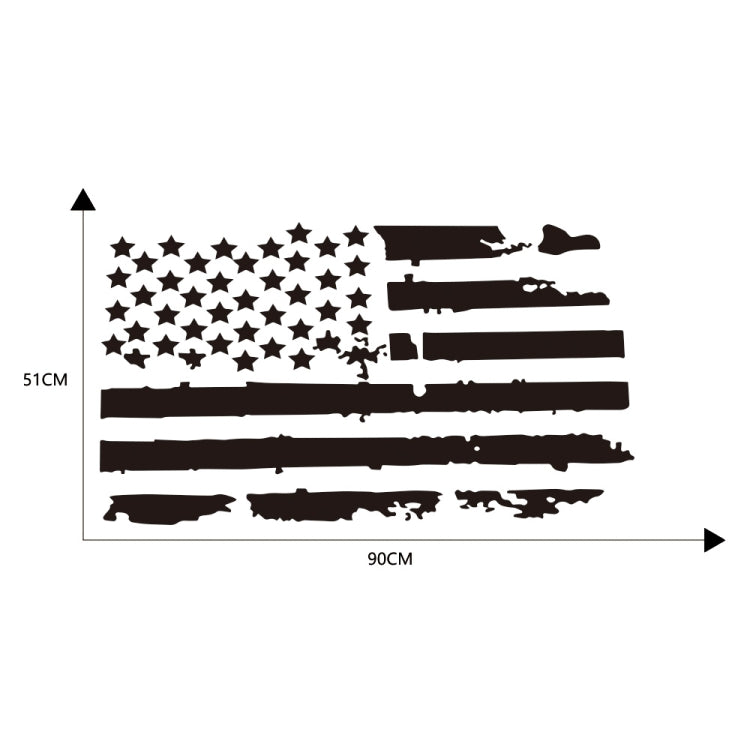 D-778 American Flag Pattern Car Modified Decorative Sticker(Black) - Decorative Sticker by PMC Jewellery | Online Shopping South Africa | PMC Jewellery | Buy Now Pay Later Mobicred