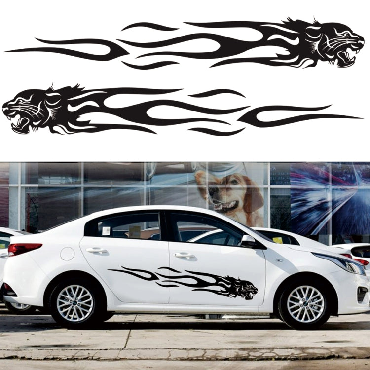 2 PCS/Set D-815 Flame Lion Pattern Car Modified Decorative Sticker(Black) - Decorative Sticker by PMC TechLife | Online Shopping South Africa | PMC TechLife | Buy Now Pay Later Mobicred