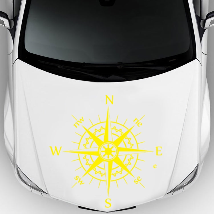 D-863 Compass Pattern Car Modified Decorative Sticker(Yellow) - Decorative Sticker by PMC TechLife | Online Shopping South Africa | PMC TechLife | Buy Now Pay Later Mobicred