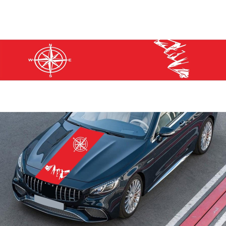 D-864 Compass Pattern Car Modified Decorative Sticker(Red) - Decorative Sticker by PMC TechLife | Online Shopping South Africa | PMC TechLife | Buy Now Pay Later Mobicred