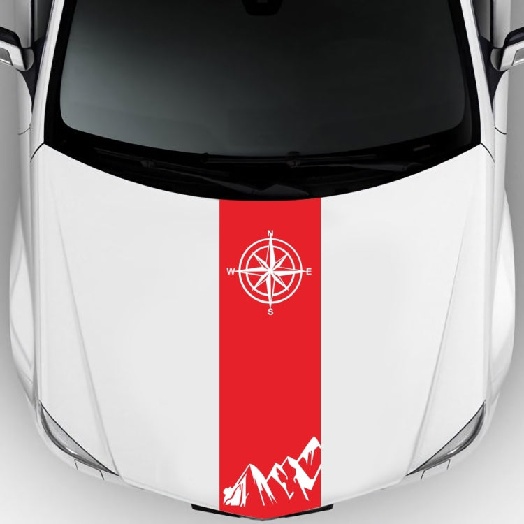 D-864 Compass Pattern Car Modified Decorative Sticker(Red) - Decorative Sticker by PMC TechLife | Online Shopping South Africa | PMC TechLife | Buy Now Pay Later Mobicred