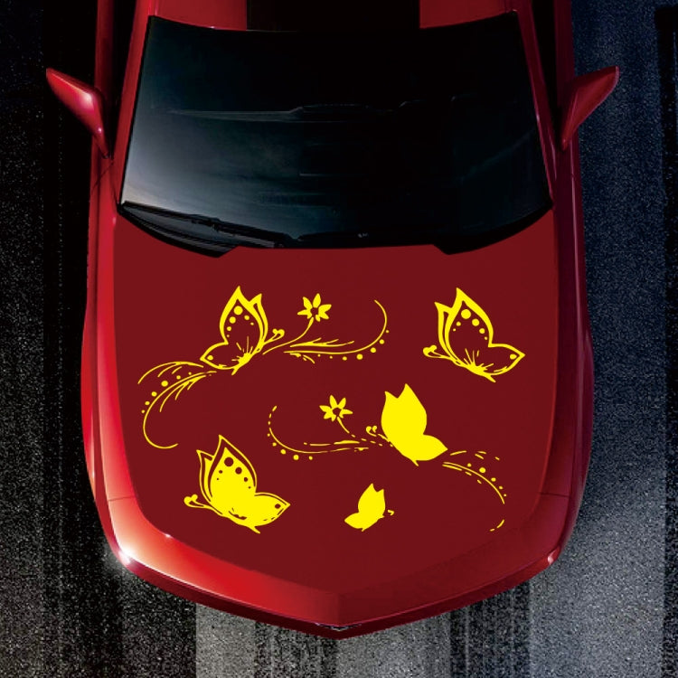 D-907 Butterflies Pattern Car Modified Decorative Sticker(Yellow) - Decorative Sticker by PMC TechLife | Online Shopping South Africa | PMC TechLife | Buy Now Pay Later Mobicred
