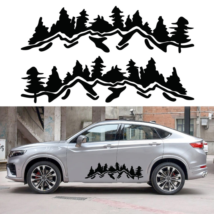 2 PCS/Set D-924 Mountain Woods Pattern Car Modified Decorative Sticker(Black) - free shipping - PMC TechLife - Order now!