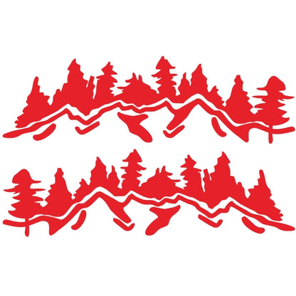 2 PCS/Set D-924 Mountain Woods Pattern Car Modified Decorative Sticker(Red) - Decorative Sticker by PMC Jewellery | Online Shopping South Africa | PMC Jewellery | Buy Now Pay Later Mobicred