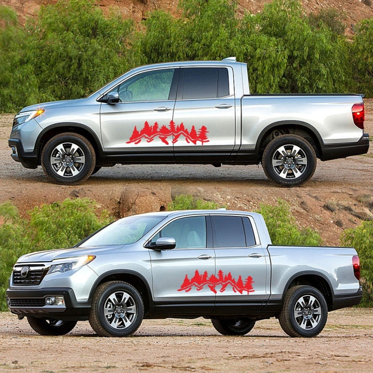 2 PCS/Set D-924 Mountain Woods Pattern Car Modified Decorative Sticker(Red) - Decorative Sticker by PMC TechLife | Online Shopping South Africa | PMC TechLife | Buy Now Pay Later Mobicred