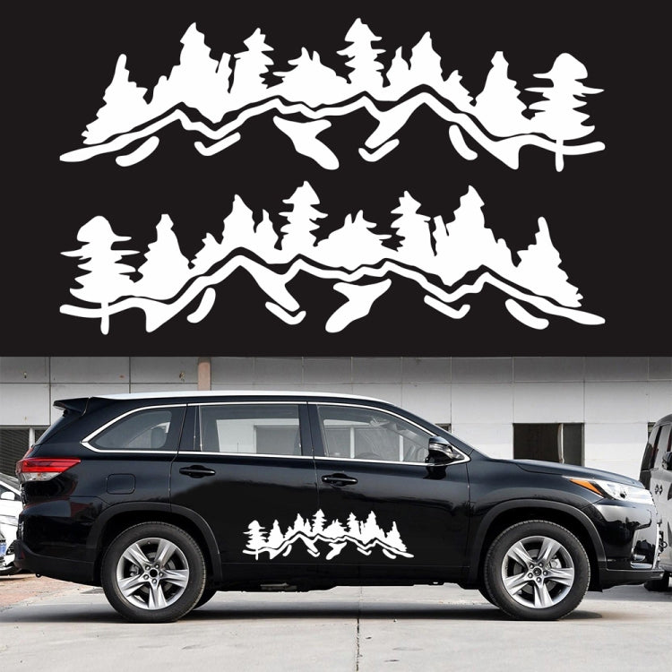 2 PCS/Set D-924 Mountain Woods Pattern Car Modified Decorative Sticker(White) - Decorative Sticker by PMC TechLife | Online Shopping South Africa | PMC TechLife | Buy Now Pay Later Mobicred
