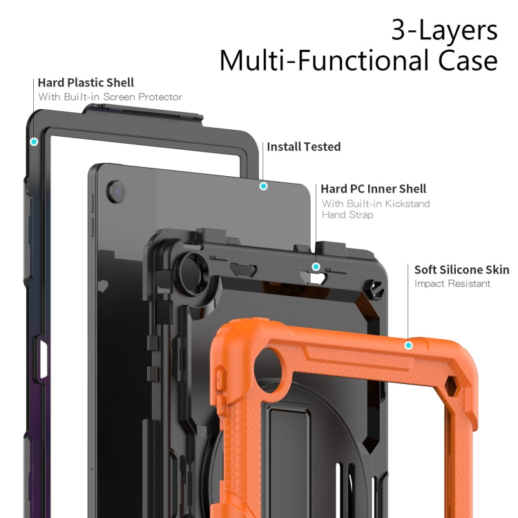For Lenovo Tab M10 Plus 10.6 3rd Gen 2022 Silicone + PC Tablet Case(Orange) - Lenovo by PMC TechLife | Online Shopping South Africa | PMC TechLife | Buy Now Pay Later Mobicred