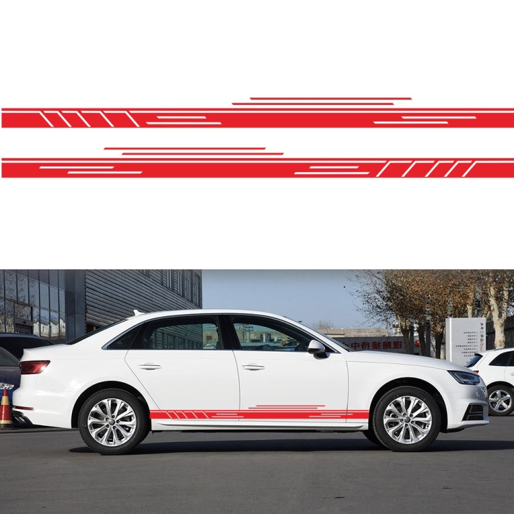 2 PCS/Set D-932 Stripe Pattern Car Modified Decorative Sticker(Red) - Decorative Sticker by PMC TechLife | Online Shopping South Africa | PMC TechLife | Buy Now Pay Later Mobicred