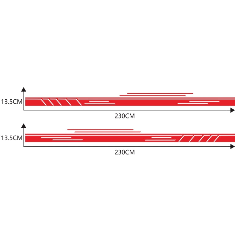 2 PCS/Set D-932 Stripe Pattern Car Modified Decorative Sticker(Red) - Decorative Sticker by PMC TechLife | Online Shopping South Africa | PMC TechLife | Buy Now Pay Later Mobicred