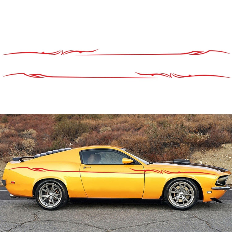 2 PCS/Set D-933 Lightning Pattern Car Modified Decorative Sticker(Red) - free shipping - PMC TechLife - Order now!