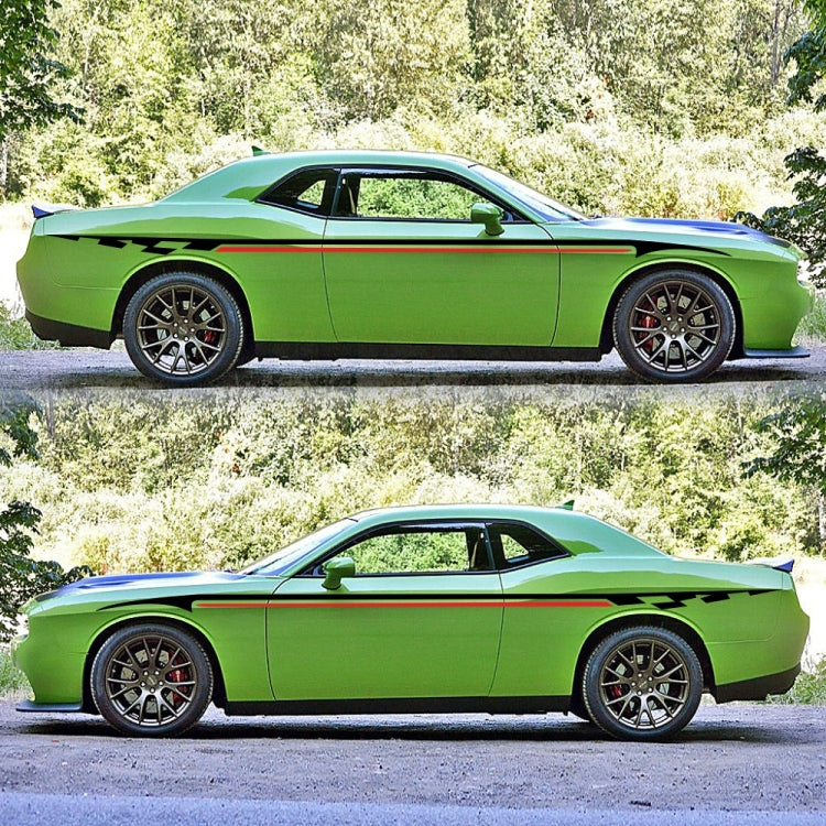 2 PCS/Set D-934 Waistline Pattern Car Modified Decorative Sticker(Black Red) - Decorative Sticker by PMC TechLife | Online Shopping South Africa | PMC TechLife | Buy Now Pay Later Mobicred