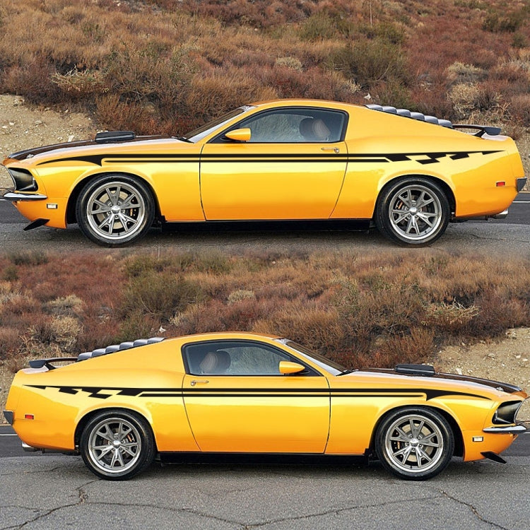 2 PCS/Set D-934 Waistline Pattern Car Modified Decorative Sticker(Black) - Decorative Sticker by PMC TechLife | Online Shopping South Africa | PMC TechLife | Buy Now Pay Later Mobicred