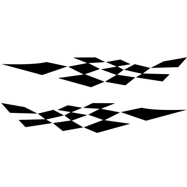 2 PCS/Set D-943 Checkered Flag Pattern Car Modified Decorative Sticker(Black) - Decorative Sticker by PMC TechLife | Online Shopping South Africa | PMC TechLife | Buy Now Pay Later Mobicred