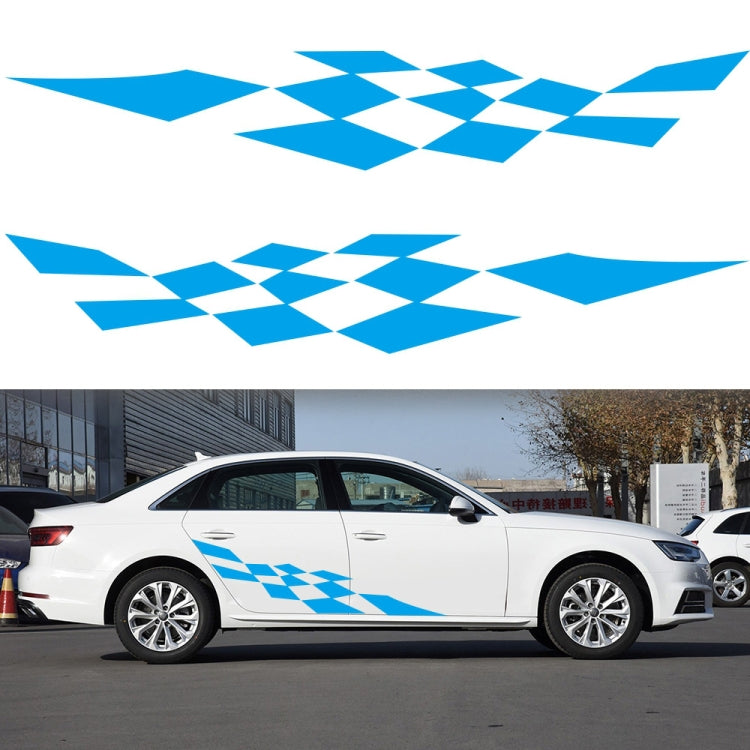 2 PCS/Set D-943 Checkered Flag Pattern Car Modified Decorative Sticker(Blue) - Decorative Sticker by PMC TechLife | Online Shopping South Africa | PMC TechLife | Buy Now Pay Later Mobicred