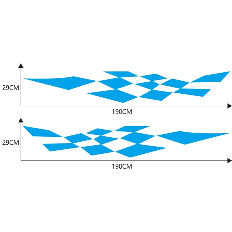 2 PCS/Set D-943 Checkered Flag Pattern Car Modified Decorative Sticker(Blue) - Decorative Sticker by PMC TechLife | Online Shopping South Africa | PMC TechLife | Buy Now Pay Later Mobicred
