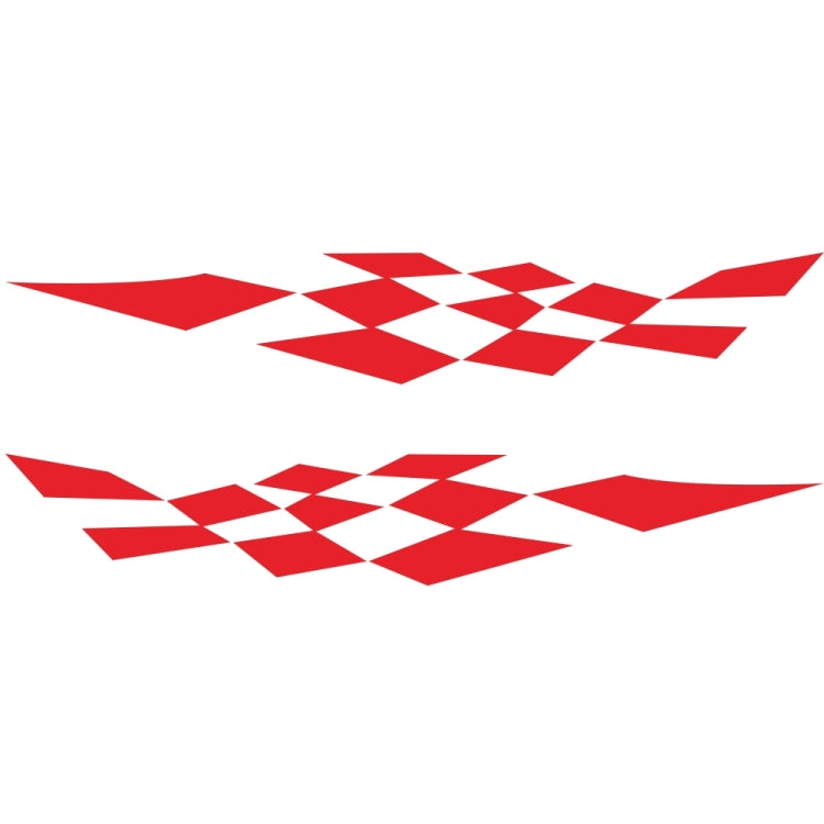 2 PCS/Set D-943 Checkered Flag Pattern Car Modified Decorative Sticker(Red) - Decorative Sticker by PMC TechLife | Online Shopping South Africa | PMC TechLife | Buy Now Pay Later Mobicred