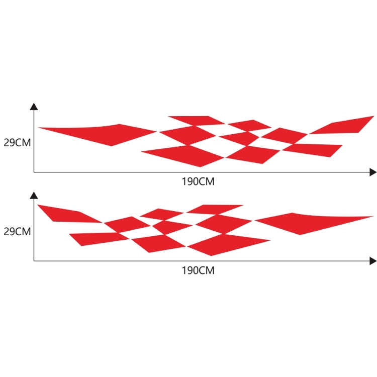 2 PCS/Set D-943 Checkered Flag Pattern Car Modified Decorative Sticker(Red) - Decorative Sticker by PMC TechLife | Online Shopping South Africa | PMC TechLife | Buy Now Pay Later Mobicred