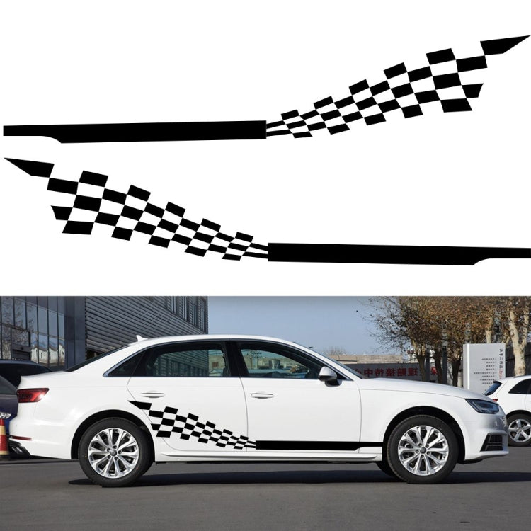 2 PCS/Set D-944 Striped Plaid Pattern Car Modified Decorative Sticker(Black) - Decorative Sticker by PMC TechLife | Online Shopping South Africa | PMC TechLife | Buy Now Pay Later Mobicred