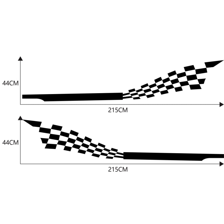 2 PCS/Set D-944 Striped Plaid Pattern Car Modified Decorative Sticker(Black) - Decorative Sticker by PMC TechLife | Online Shopping South Africa | PMC TechLife | Buy Now Pay Later Mobicred