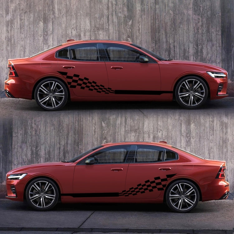 2 PCS/Set D-944 Striped Plaid Pattern Car Modified Decorative Sticker(Black) - Decorative Sticker by PMC TechLife | Online Shopping South Africa | PMC TechLife | Buy Now Pay Later Mobicred