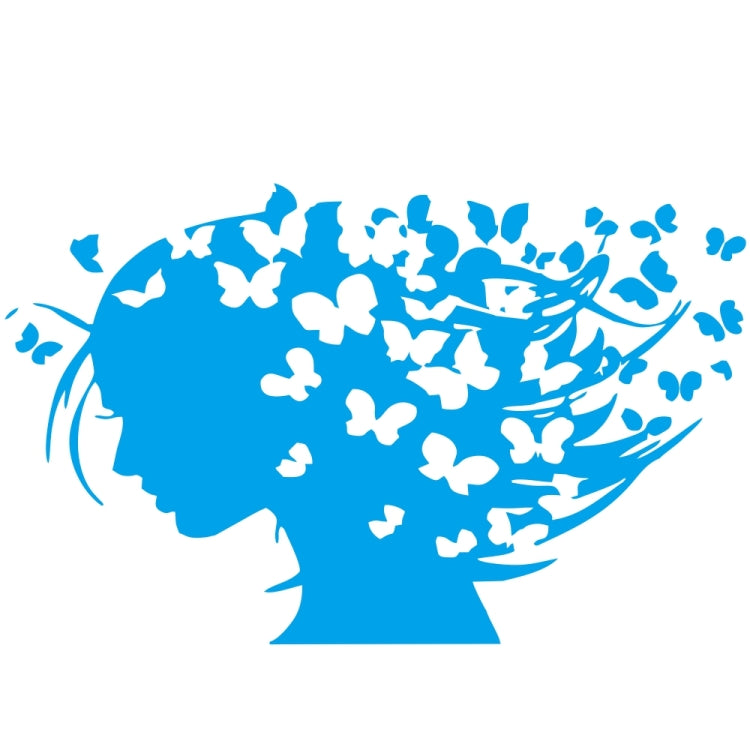 D-956 Butterfly Girl Pattern Car Modified Decorative Sticker(Blue) - Decorative Sticker by PMC TechLife | Online Shopping South Africa | PMC TechLife | Buy Now Pay Later Mobicred