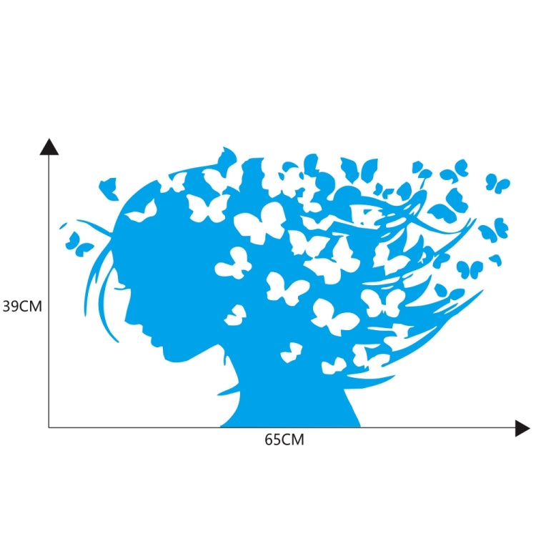 D-956 Butterfly Girl Pattern Car Modified Decorative Sticker(Blue) - Decorative Sticker by PMC TechLife | Online Shopping South Africa | PMC TechLife | Buy Now Pay Later Mobicred
