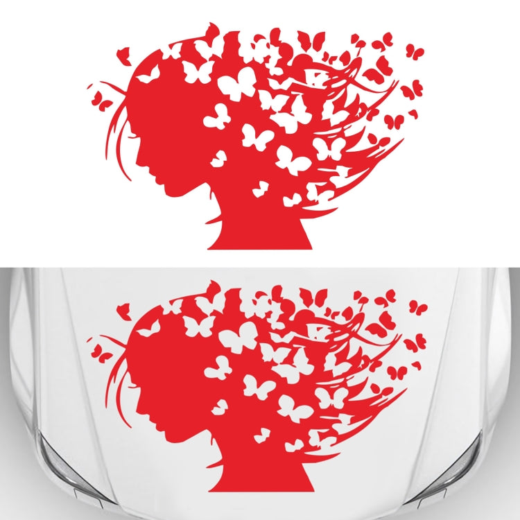 D-956 Butterfly Girl Pattern Car Modified Decorative Sticker(Red) - Decorative Sticker by PMC TechLife | Online Shopping South Africa | PMC TechLife | Buy Now Pay Later Mobicred