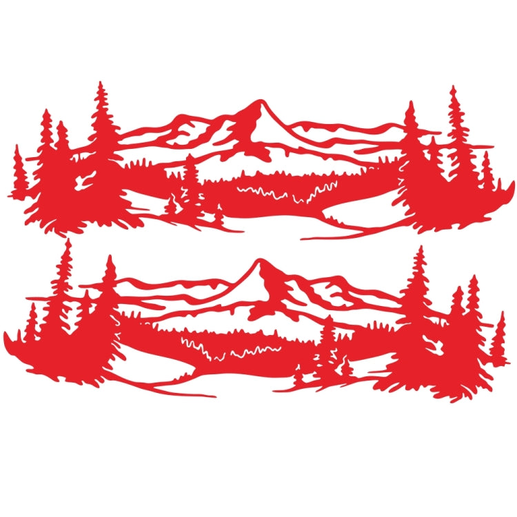 2 PCS/Set D-957 Mountains Pattern Car Modified Decorative Sticker(Red) - Decorative Sticker by PMC TechLife | Online Shopping South Africa | PMC TechLife | Buy Now Pay Later Mobicred