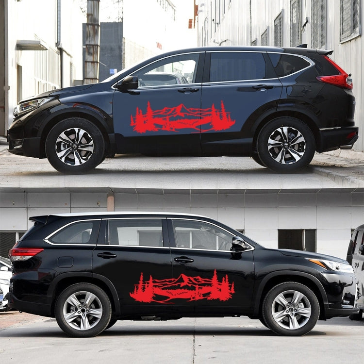 2 PCS/Set D-957 Mountains Pattern Car Modified Decorative Sticker(Red) - Decorative Sticker by PMC TechLife | Online Shopping South Africa | PMC TechLife | Buy Now Pay Later Mobicred