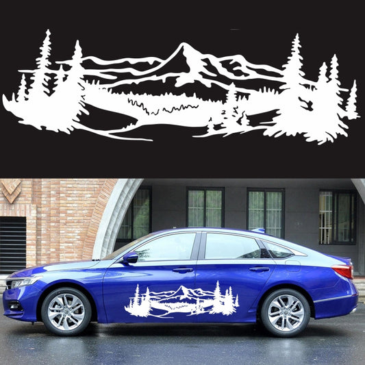 2 PCS/Set D-957 Mountains Pattern Car Modified Decorative Sticker(White) - Decorative Sticker by PMC Jewellery | Online Shopping South Africa | PMC Jewellery | Buy Now Pay Later Mobicred