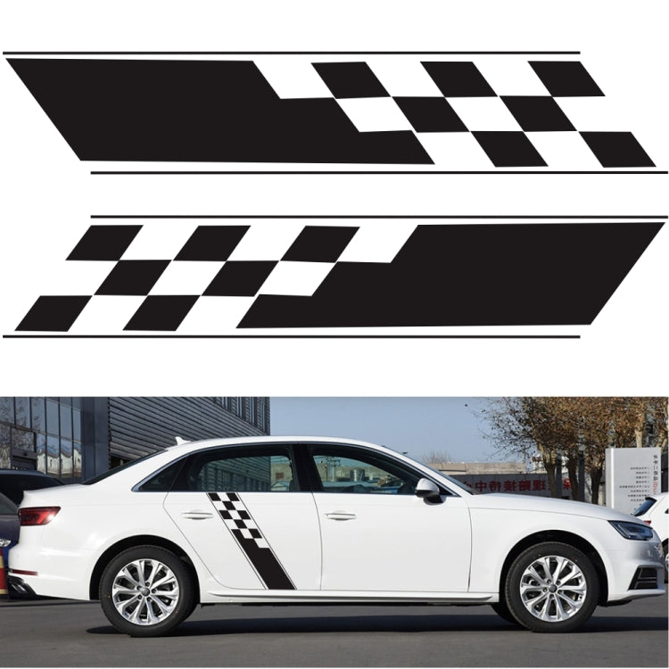 2 PCS/Set D-962 Checkered Flag Pattern Car Modified Decorative Sticker(Black) - Decorative Sticker by PMC Jewellery | Online Shopping South Africa | PMC Jewellery | Buy Now Pay Later Mobicred